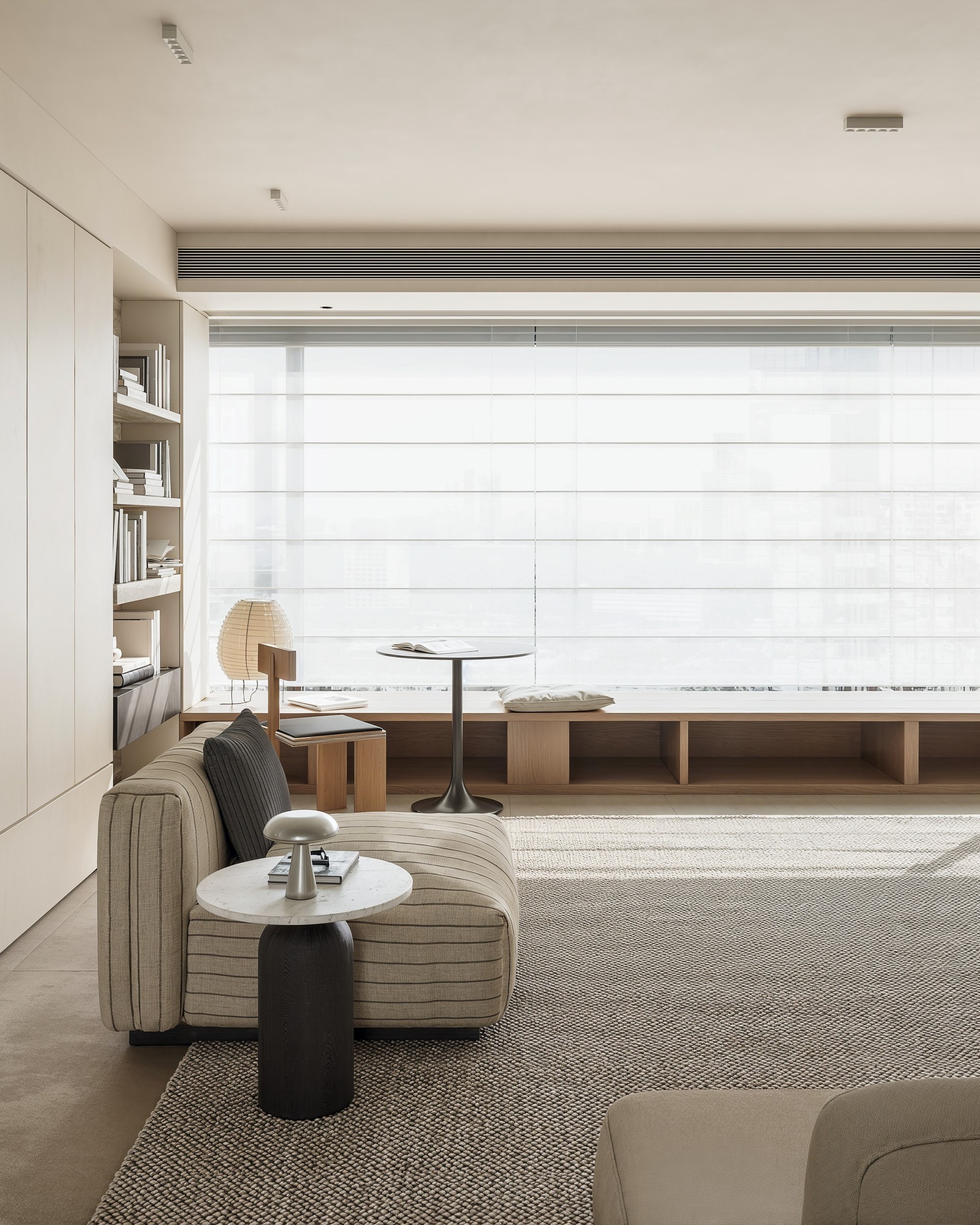Window-side lounge in soft daylight